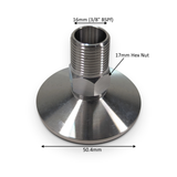 ADAPTER: Tri Clamp (1/1.5") - BSPm (0.25-1.50")