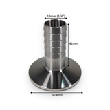 HOSETAIL: Tri Clamp 1/1.5" / hose barb 10-38mm