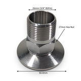 ADAPTER: Tri Clamp (1/1.5") - BSPm (0.25-1.50")